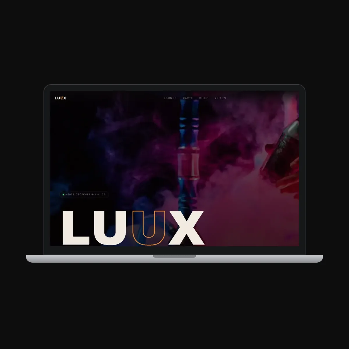 Landingpage für eine Shisha-Lounge