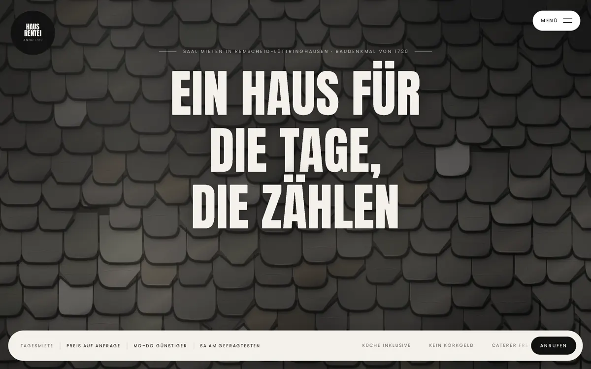 Haus Rentei: Erster Eindruck