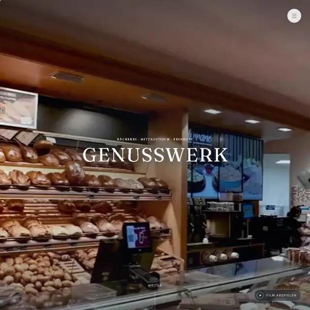 Genusswerk: Startseite am Rechner
