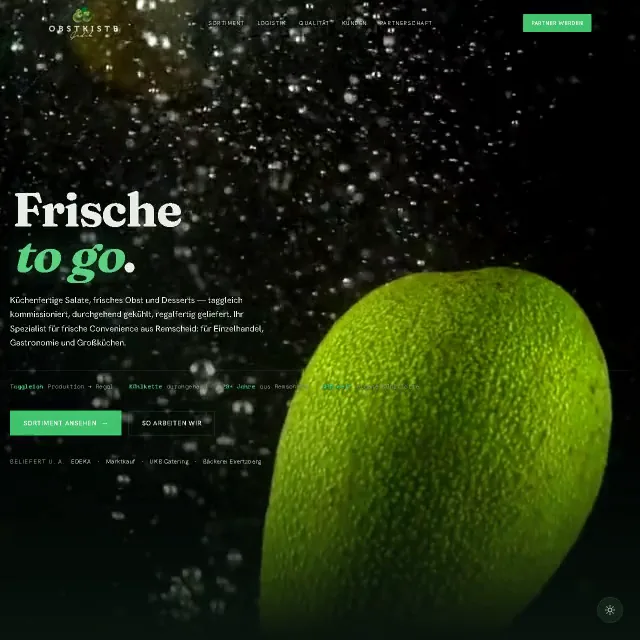 Obstkiste Gedik: Rundgang von der Startseite zum Sortiment