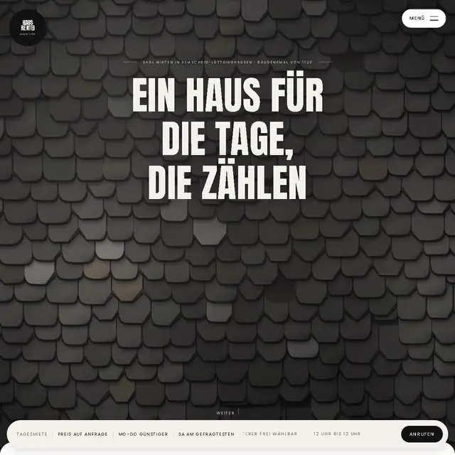 Haus Rentei: Startseite am Rechner